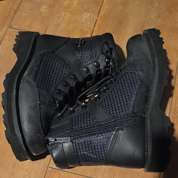Harley-Davidson Black and Gray Combat / Tacticle Boots Woman's size 8.  NEW - Picture 5 of 9